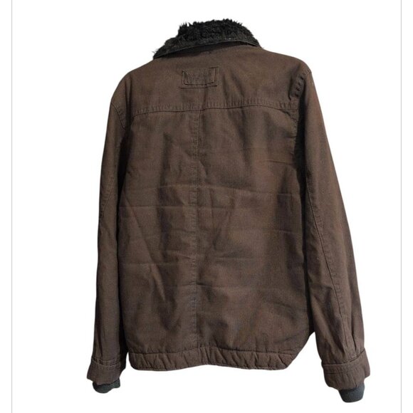 Y2K Abercrombie & Fitch Adirondack Coat Heavy Sherpa - Lined Men's Medium zip up - Picture 2 of 8
